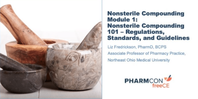 non sterile compounding pharmacist training