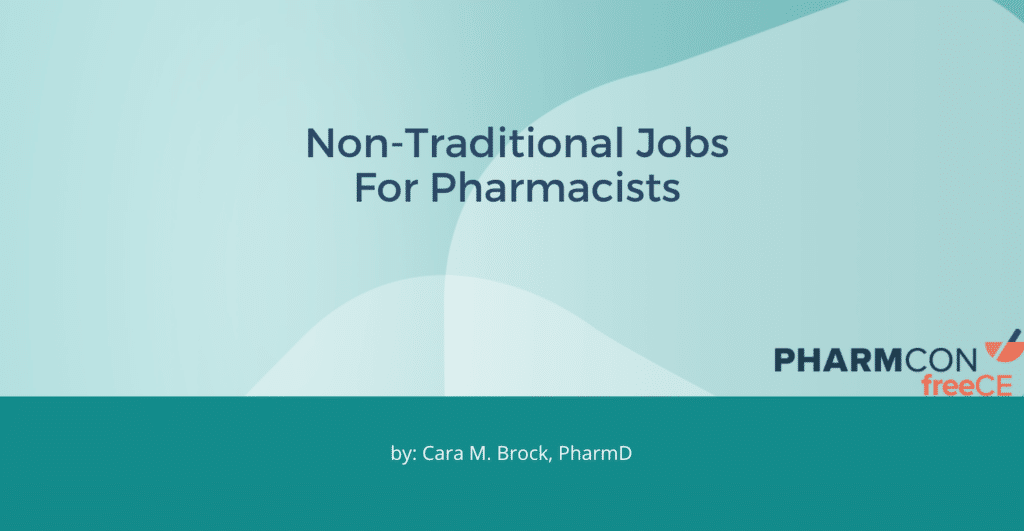 non traditional jobs for pharmacists