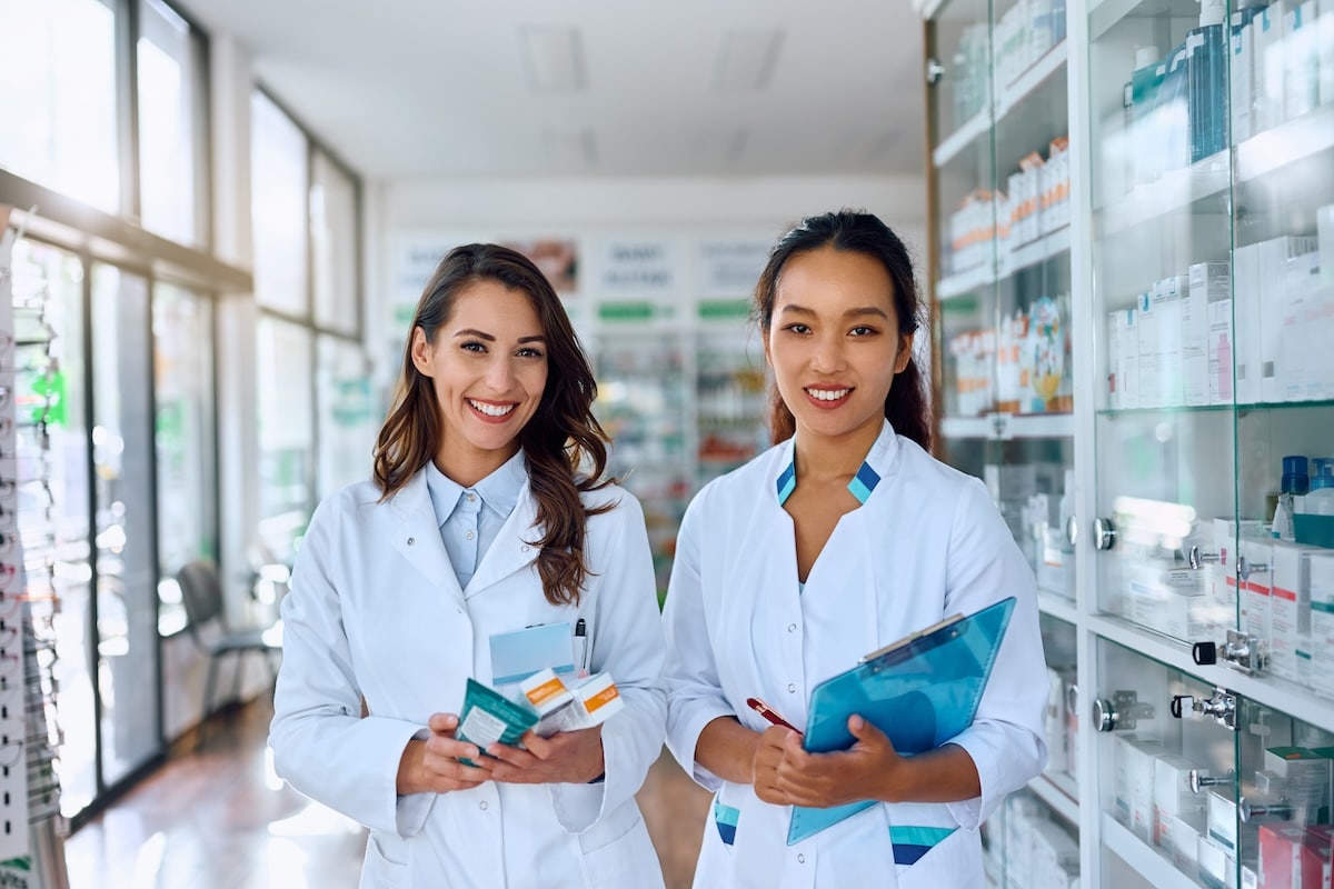 Young Female Pharmacists Working in a Pharmacy
