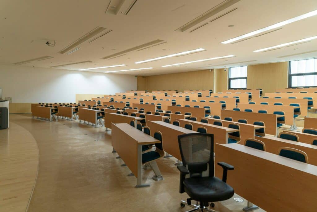 An empty classroom